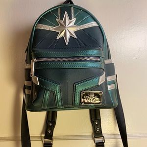 Loungefly X Captain Marvel Green Mini Backpack